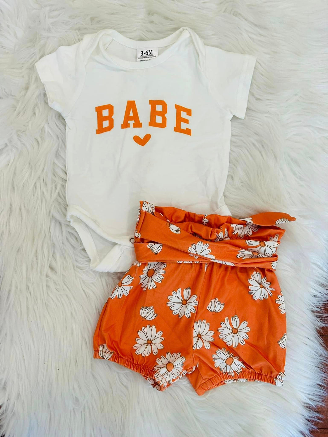 Orange Babe Bummie Set