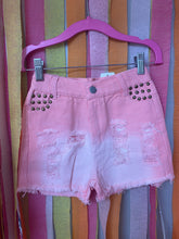 Load image into Gallery viewer, Pink Dye Denim Shorts
