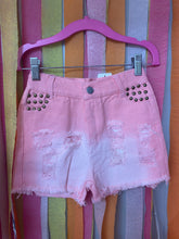 Load image into Gallery viewer, Pink Dye Denim Shorts
