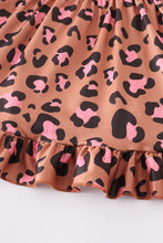 Load image into Gallery viewer, Pink Leopard Tie Dress
