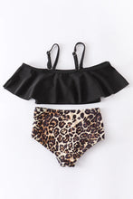 Load image into Gallery viewer, Black Leopard Swim Suit
