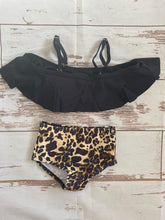 Load image into Gallery viewer, Black Leopard Swim Suit
