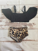 Load image into Gallery viewer, Black Leopard Swim Suit
